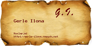 Gerle Ilona névjegykártya